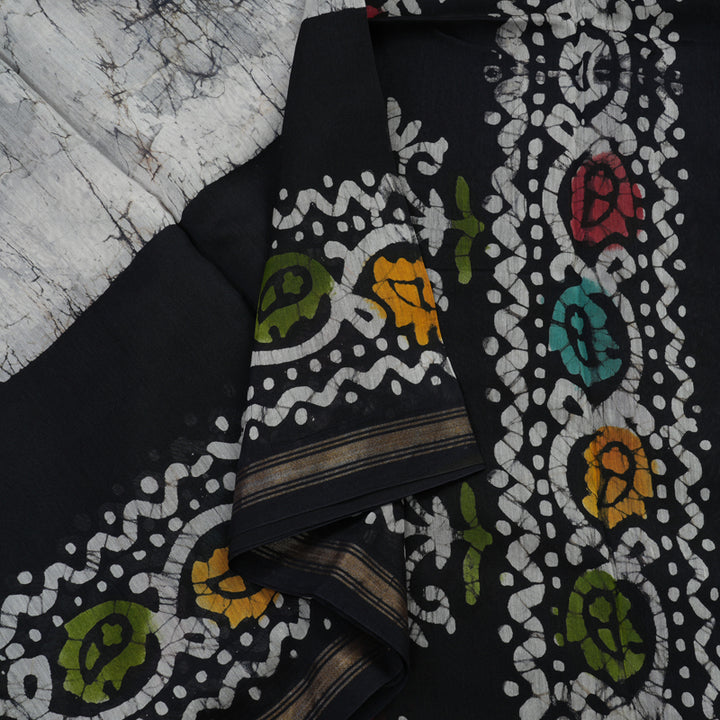 Hayagrivas Handloom Pure cotton In white and black HBE116E5-2