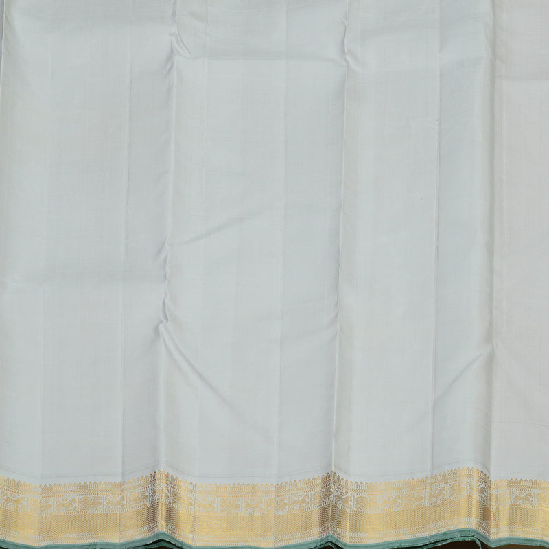 Hayagrivas Handloom Kilangu Manjal Kanjivaram Silk Saree with Light Grey Border HBE1213A1-2