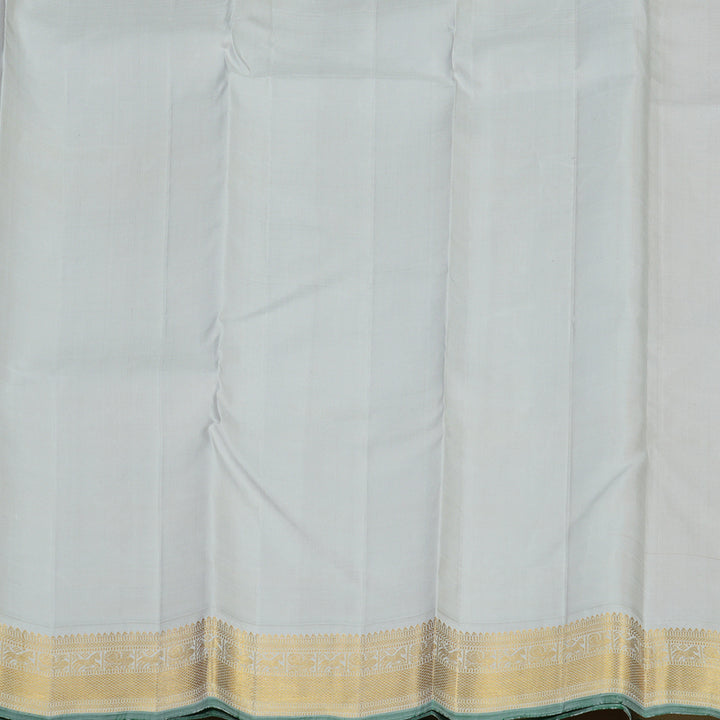 Hayagrivas Handloom Kilangu Manjal Kanjivaram Silk Saree with Light Grey Border HBE1213A1-2