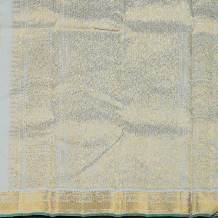 Hayagrivas Handloom Kilangu Manjal Kanjivaram Silk Saree with Light Grey Border HBE1213A1-2