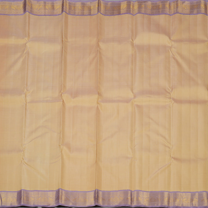 Hayagrivas Sandal Handloom Kanjivaram Silk Saree with Lavender Border HBE124E1-1