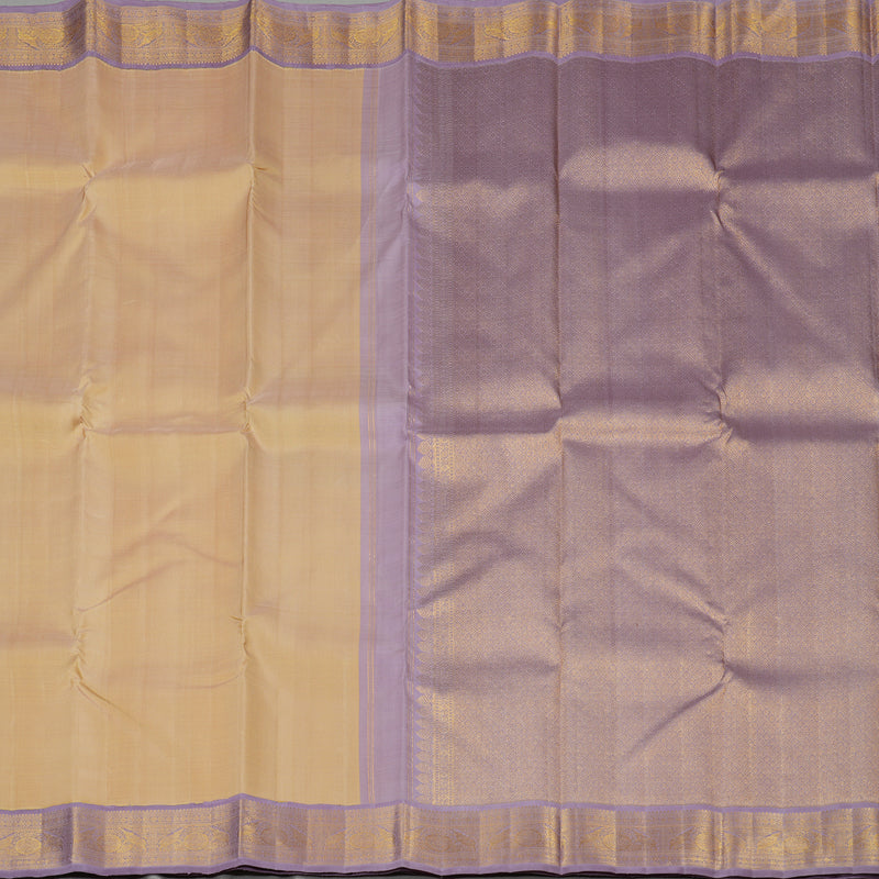 Hayagrivas Sandal Handloom Kanjivaram Silk Saree with Lavender Border HBE124E1-1