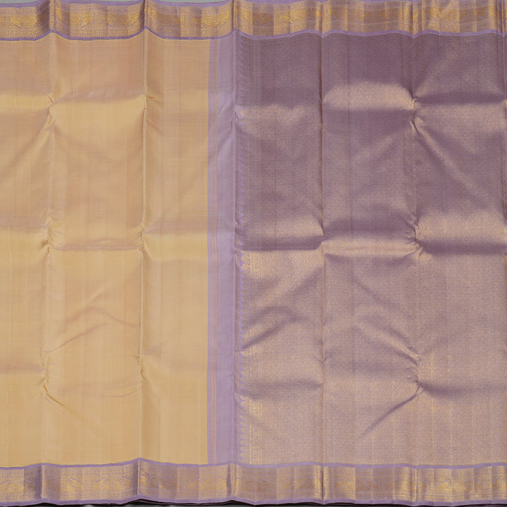 Hayagrivas Sandal Handloom Kanjivaram Silk Saree with Lavender Border HBE124E1-1