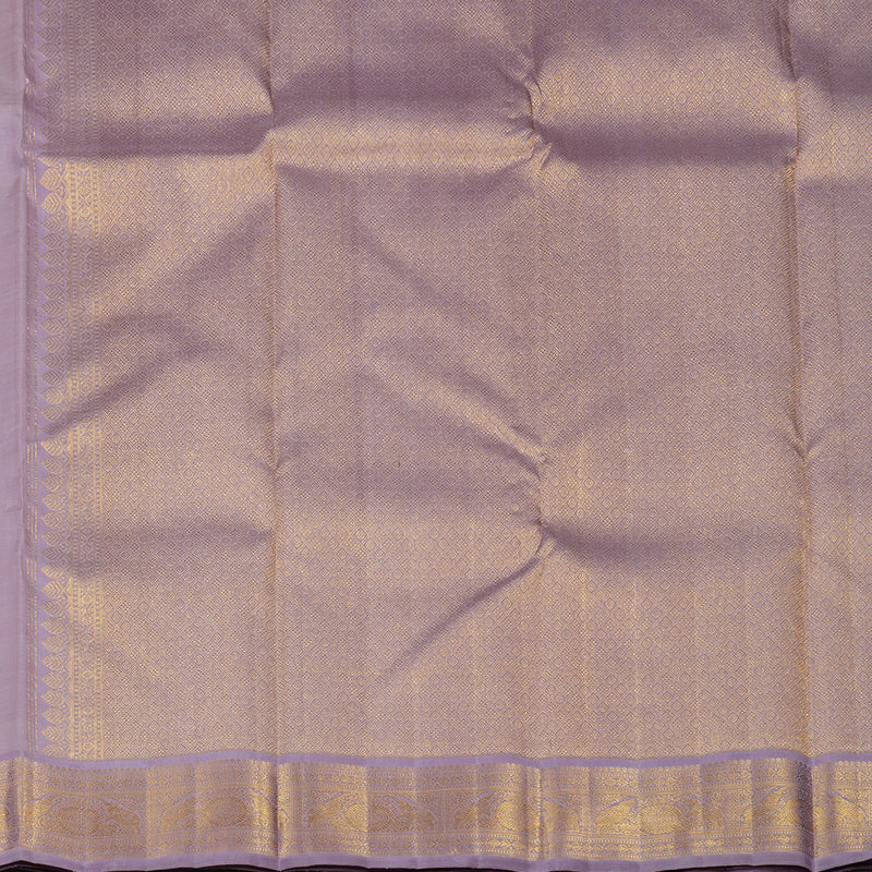Hayagrivas Sandal Handloom Kanjivaram Silk Saree with Lavender Border HBE124E1-1