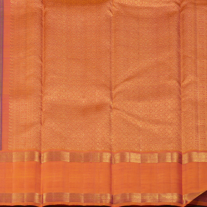 Hayagrivas Mehandi Green Handloom Kanjivaram Silk Saree with Orangish Pink Border HBE125E1-1