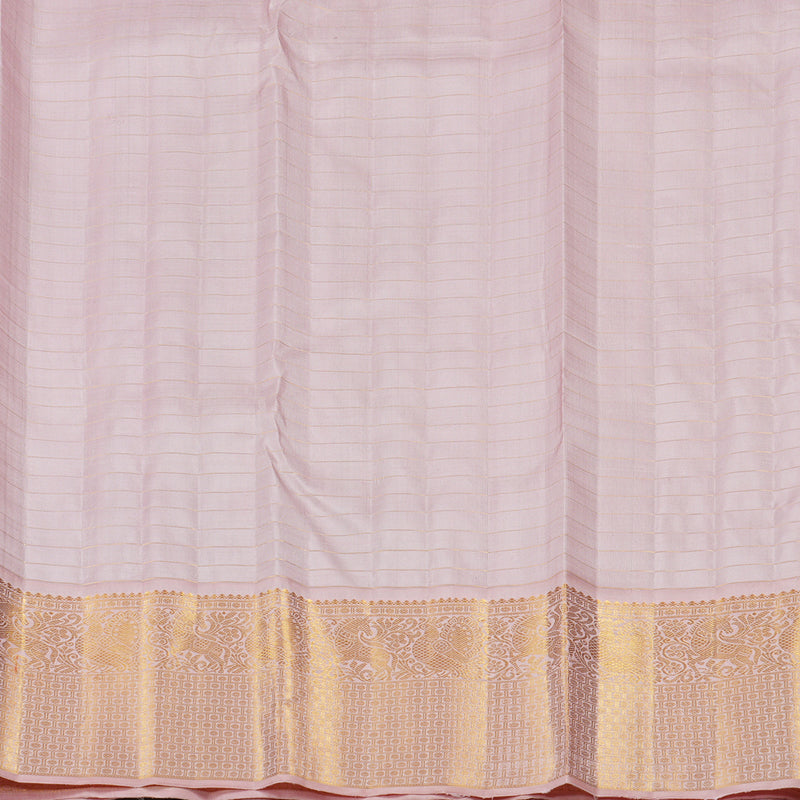 Hayagrivas Pastel Green Handloom Kanjivaram Silk Saree with Baby Pink Border HBE126E2-1
