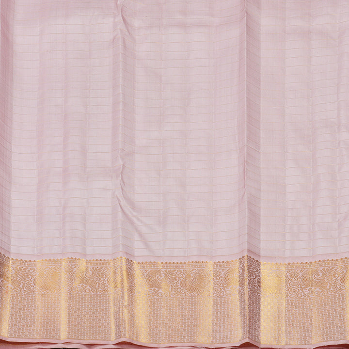 Hayagrivas Pastel Green Handloom Kanjivaram Silk Saree with Baby Pink Border HBE126E2-1