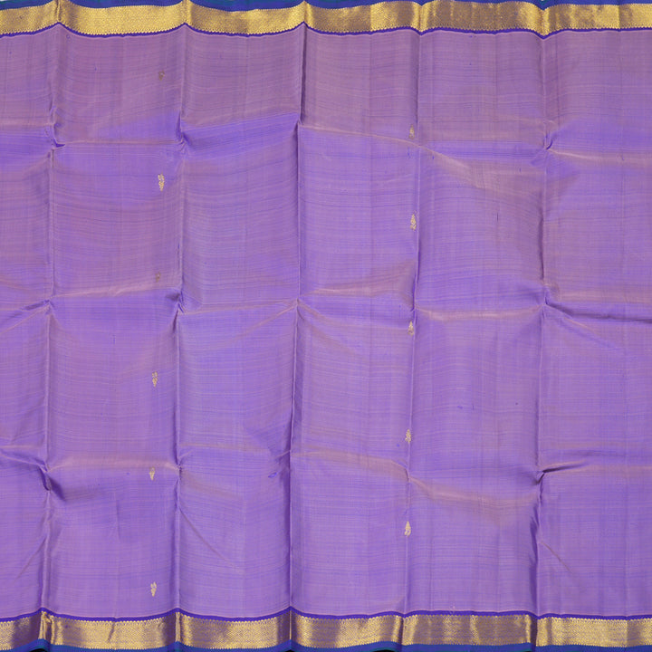 Hayagrivas Handloom Lavendar Kanjivaram Silk Saree with Purplish-Blue Border HBE1346B1-2