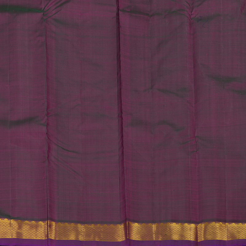 Hayagrivas Handloom Orangish-Pink Kanjivaram Silk Saree with Purple Border HBE1347B1-7
