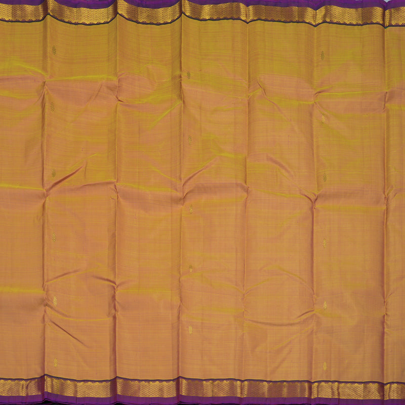 Hayagrivas Handloom Orangish-Pink Kanjivaram Silk Saree with Purple Border HBE1347B1-7