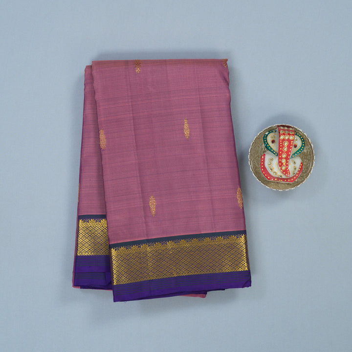 Hayagrivas Handloom Mild Purple Kanjivaram Silk Saree with Peacock Green Border HBE1348B1-10