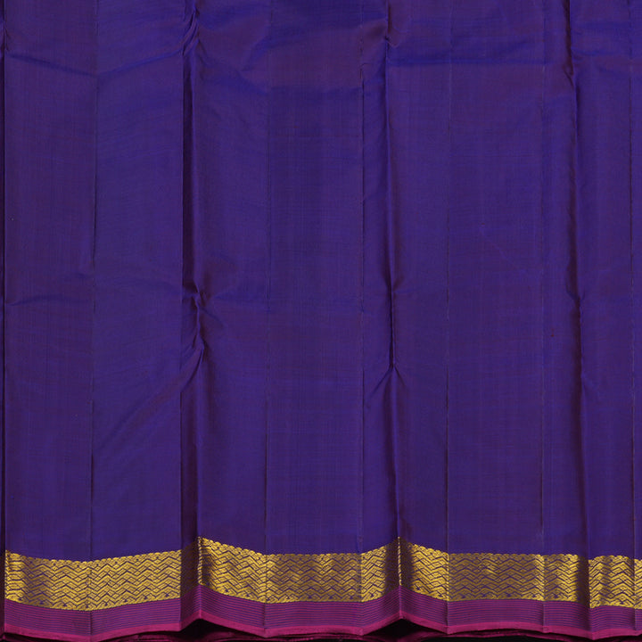 Hayagrivas Handloom Peacock Green Kanjivaram Silk Saree with Purple Border HBE1348B1-11