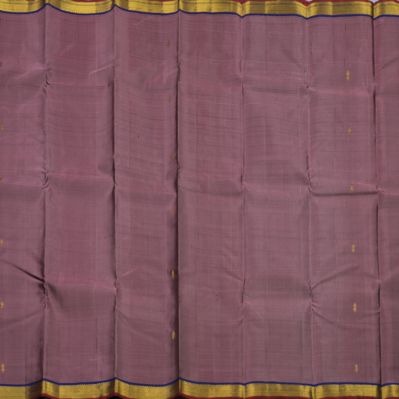 Hayagrivas Handloom Dusky Purple Kanjivaram Silk Saree with Ink Blue Border HBE1348B1-2