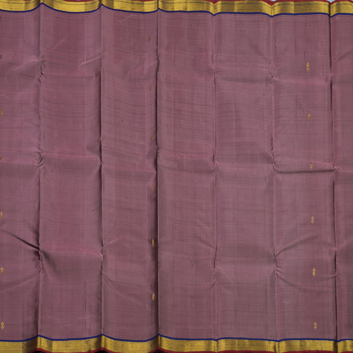 Hayagrivas Handloom Dusky Purple Kanjivaram Silk Saree with Ink Blue Border HBE1348B1-2