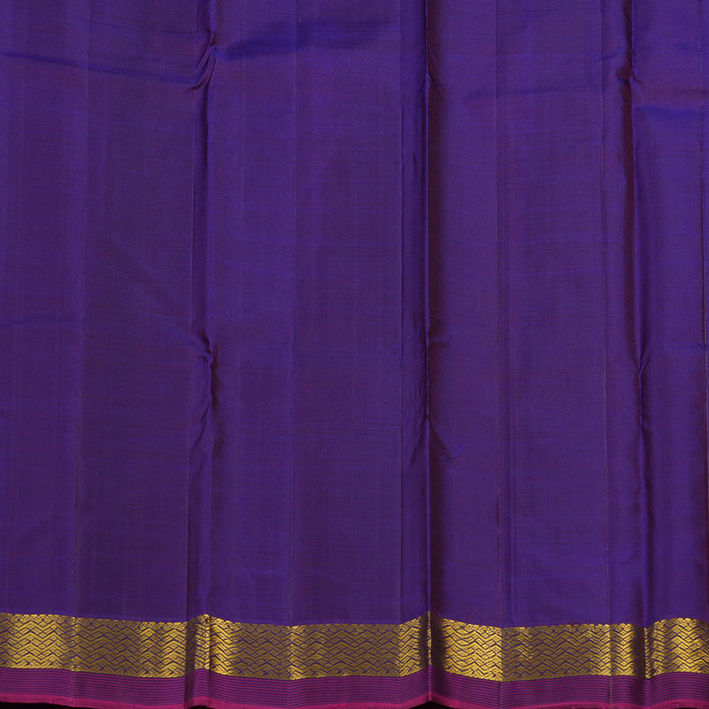Hayagrivas Handloom Peacock Green Kanjivaram Silk Saree with Violet Border HBE1348B1-9