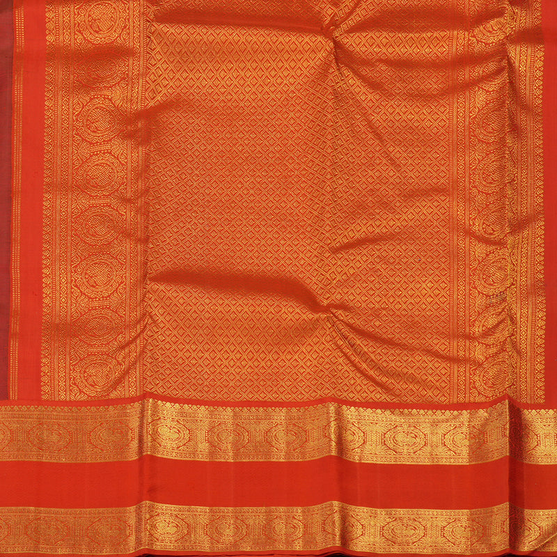 Hayagrivas Handloom Kanjivaram Silk Saree in Rich Bottle Green HBE136E10-8