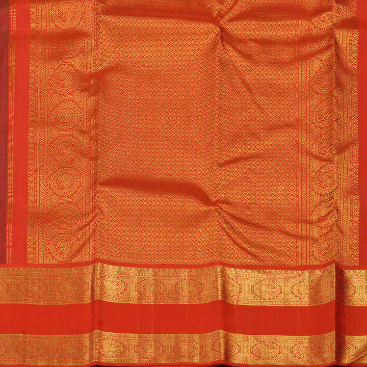 Hayagrivas Handloom Kanjivaram Silk Saree in Rich Bottle Green HBE136E10-8