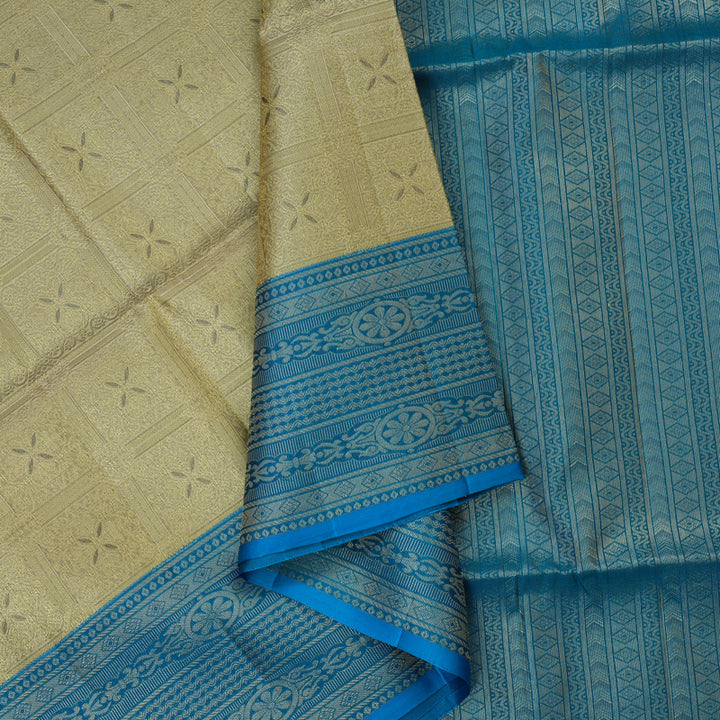 Hayagrivas Sandal Beige Handloom Soft Silk Saree HBE1463C1-3