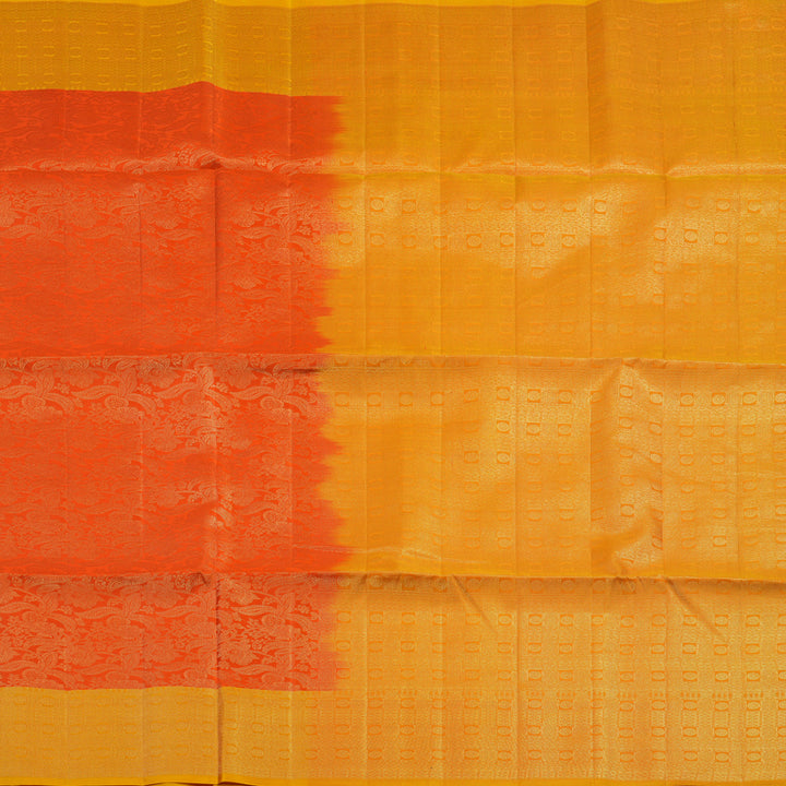 Hayagrivas Orange Handloom Soft Silk Saree HBE1463C1-4