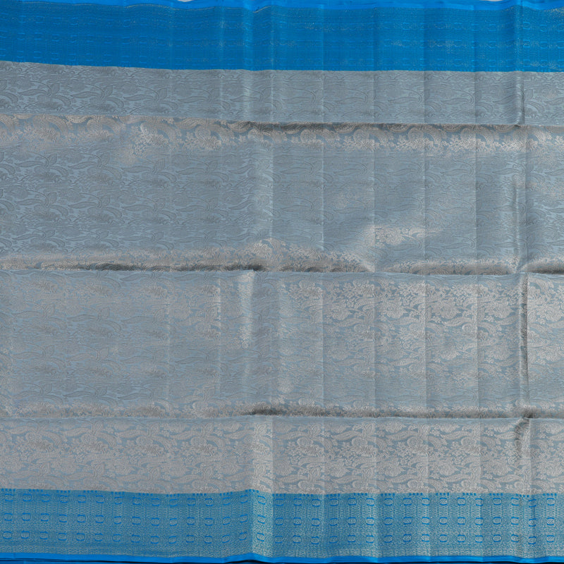 Hayagrivas Silver Grey Handloom Soft Silk Saree HBE1463C1-6