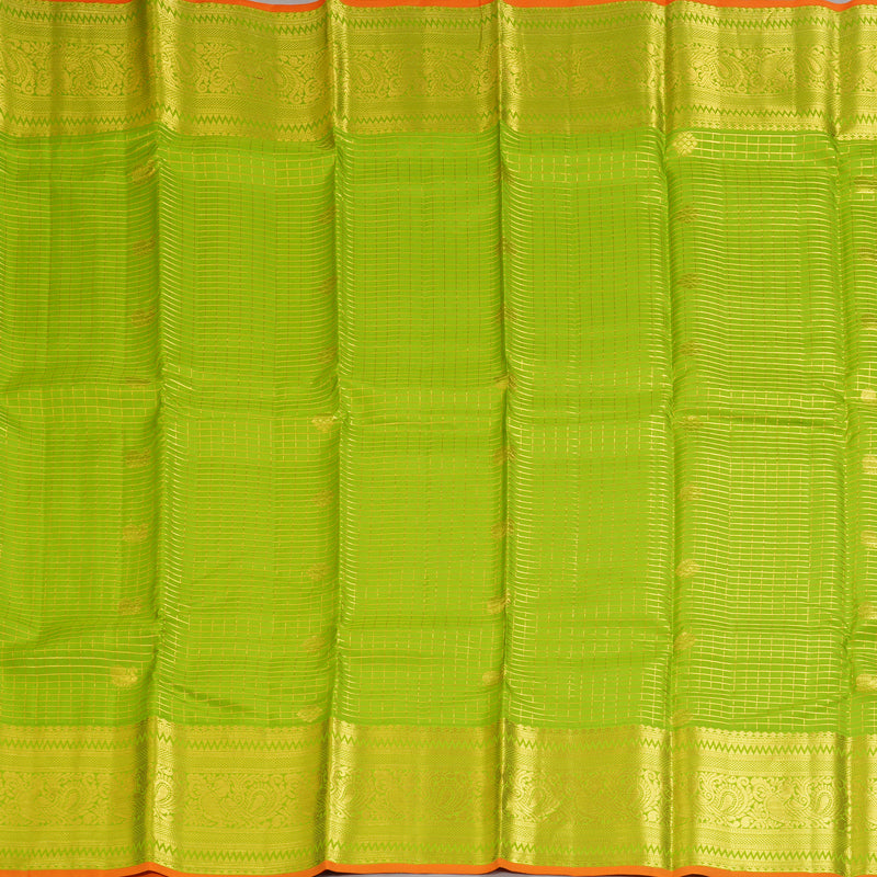 Hayagrivas Handloom Parrot Green Kanjivaram Silk Saree HBE1490C1-3