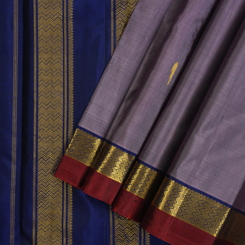 Hayagrivas Handloom Mauve Kanjivaram Silk Saree HBE1561C1-1