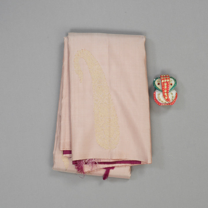 Hayagrivas Handloom Kanjivaram Silk Saree in Graceful Light Peach Pink HBE156E19-1