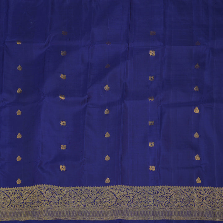 Hayagrivas Handloom  Kanjivaram Silk Saree in Serene Blue HBE156E6-1