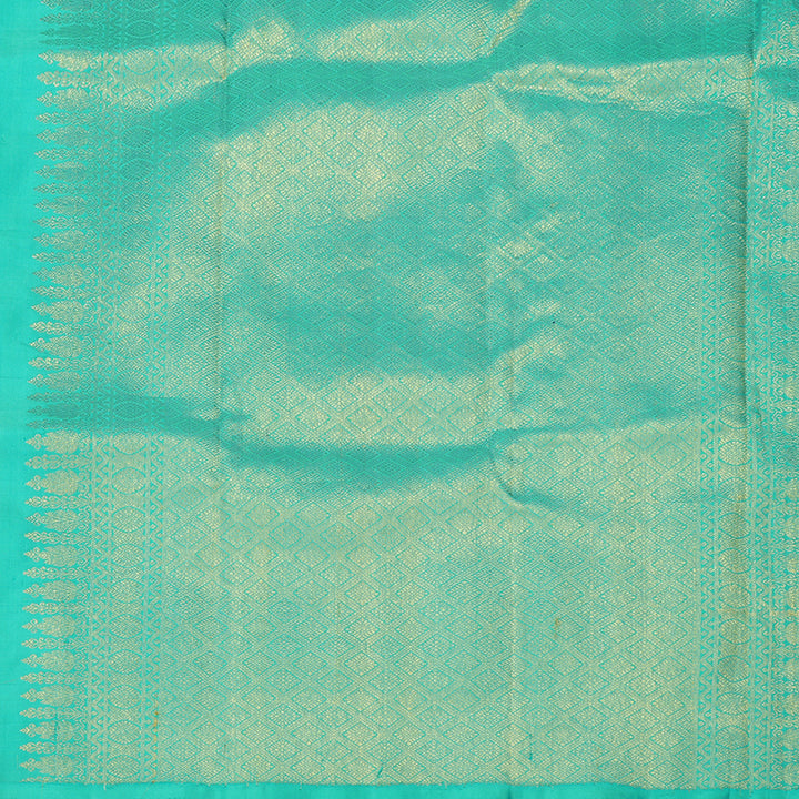 Hayagrivas Handloom  Kanjivaram Silk Saree in Serene Blue HBE156E6-1
