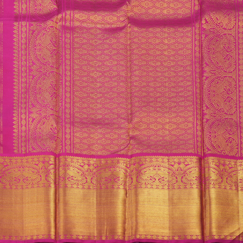 Hayagrivas Handloom Kanjivaram Silk Saree in Majestic Blue HBE156E9-1