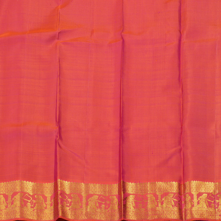 Hayagrivas Handloom Kanjivaram Silk Saree in Dignified Black With Ramayana Border HBE157E2-1