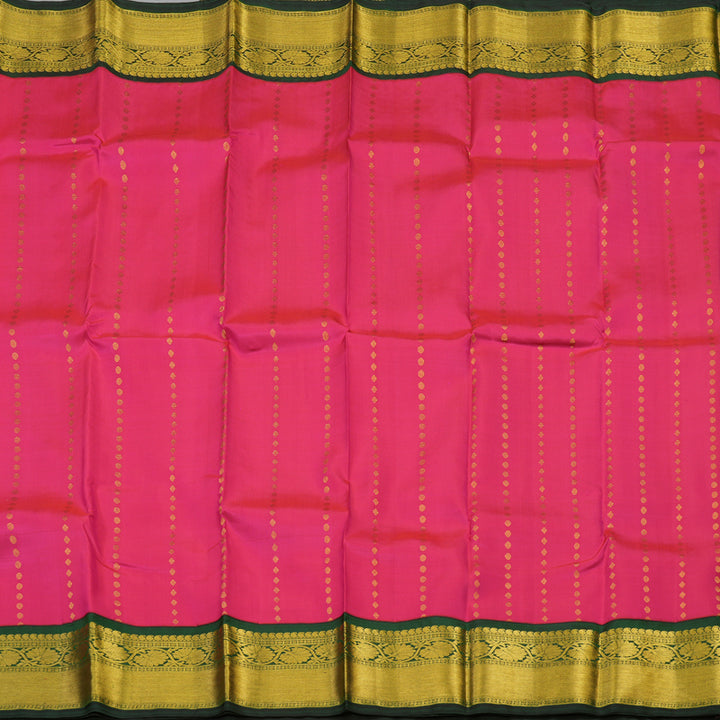 Hayagrivas Handloom Kanjivaram Silk Saree in Radiant Reddish Pink HBE158E1-1