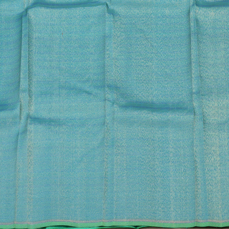Hayagrivas Handloom Kanjivaram Silk Saree in Refreshing Sea Blue HBE158E3-1