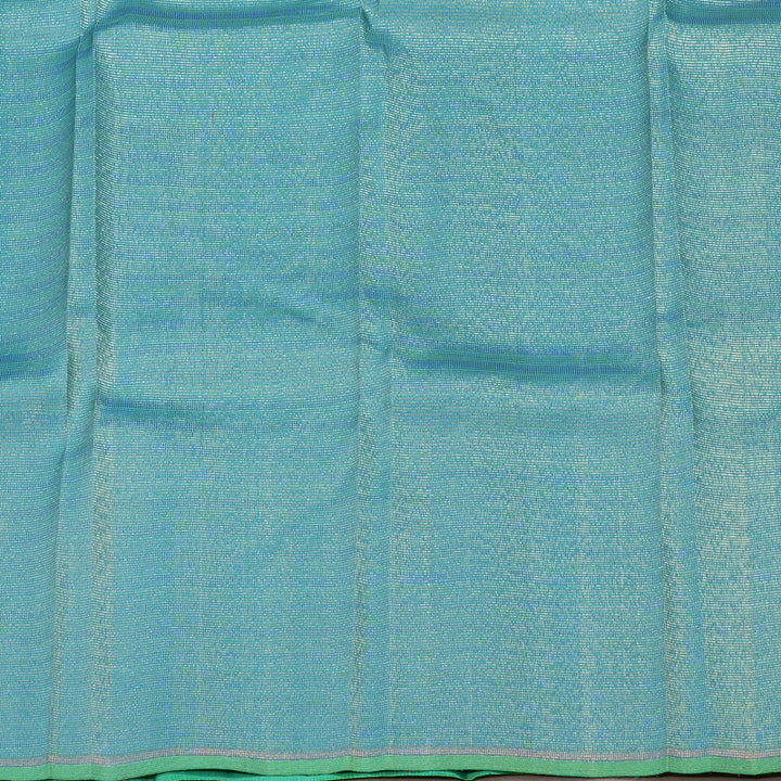 Hayagrivas Handloom Kanjivaram Silk Saree in Refreshing Sea Blue HBE158E3-1