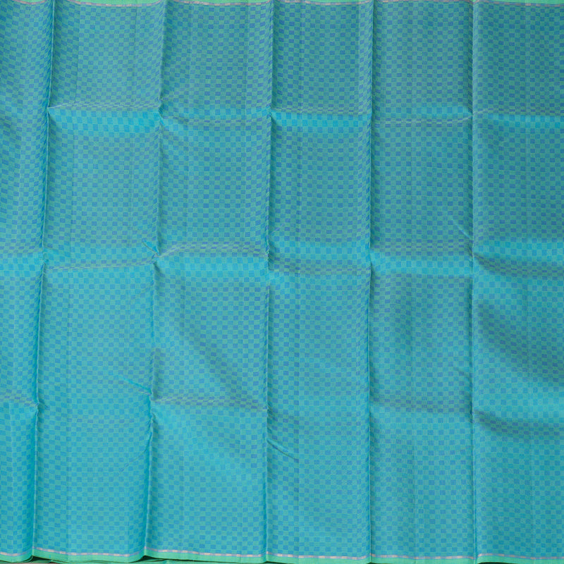 Hayagrivas Handloom Kanjivaram Silk Saree in Refreshing Sea Blue HBE158E3-1