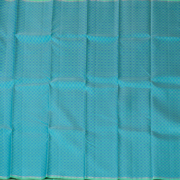 Hayagrivas Handloom Kanjivaram Silk Saree in Refreshing Sea Blue HBE158E3-1