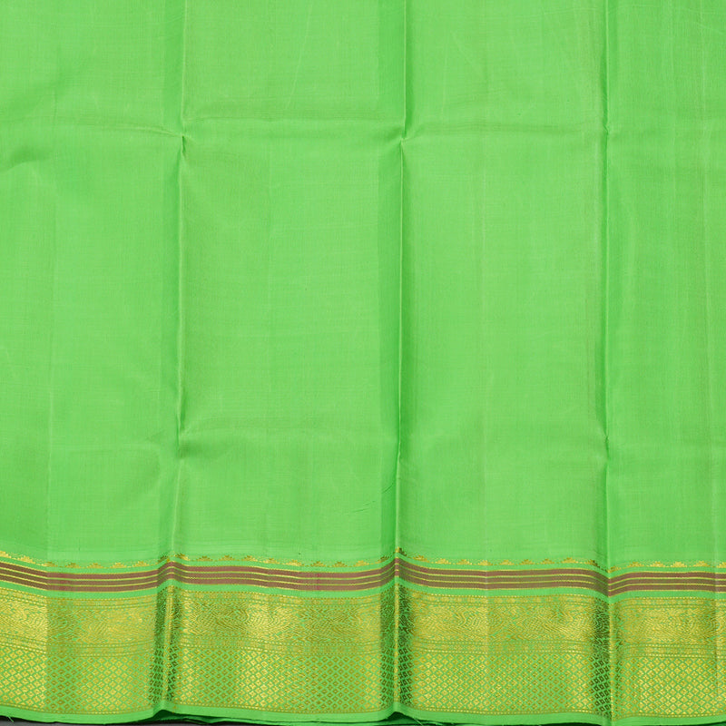 Hayagrivas Handloom Kanjivaram Silk Saree in Sunny Yellow HBE158E7-1