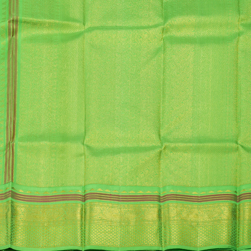 Hayagrivas Handloom Kanjivaram Silk Saree in Sunny Yellow HBE158E7-1