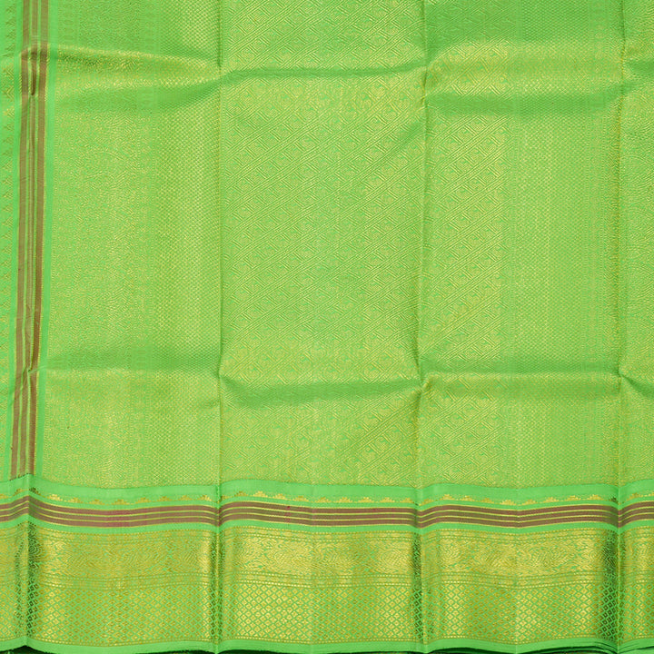 Hayagrivas Handloom Kanjivaram Silk Saree in Sunny Yellow HBE158E7-1