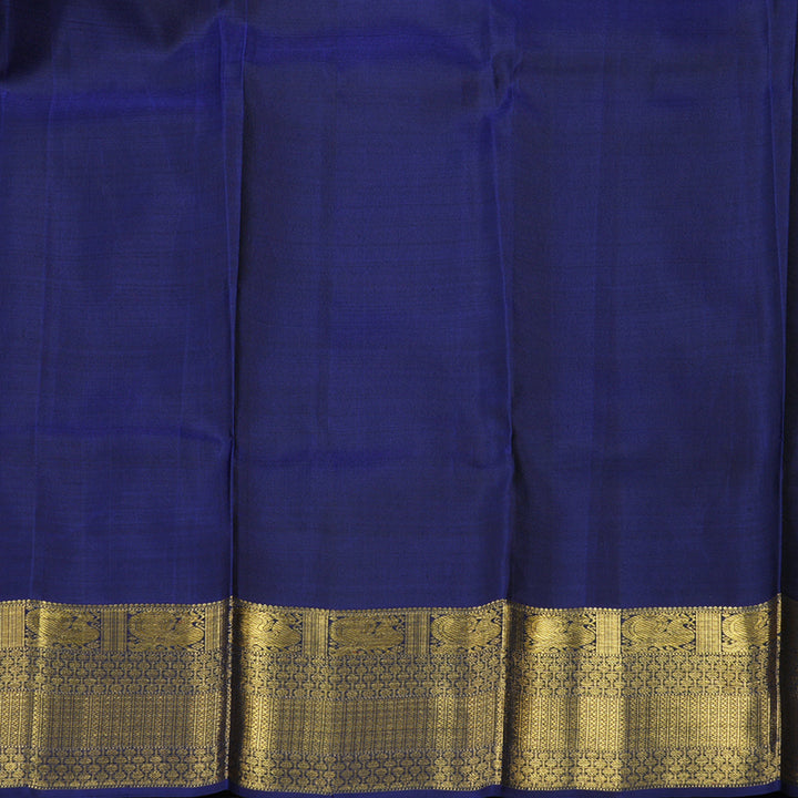 Hayagrivas Handloom Kanjivaram Silk Saree in Regal Purplish Blue HBE159E1-1