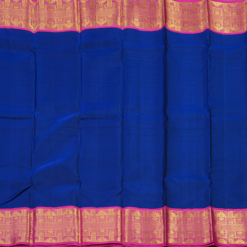 Hayagrivas Handloom Kanjivaram Silk Saree in Striking Blue HBE159E13-1