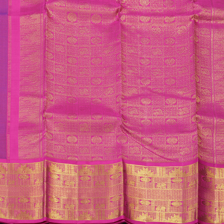 Hayagrivas Handloom Kanjivaram Silk Saree in Striking Blue HBE159E13-1