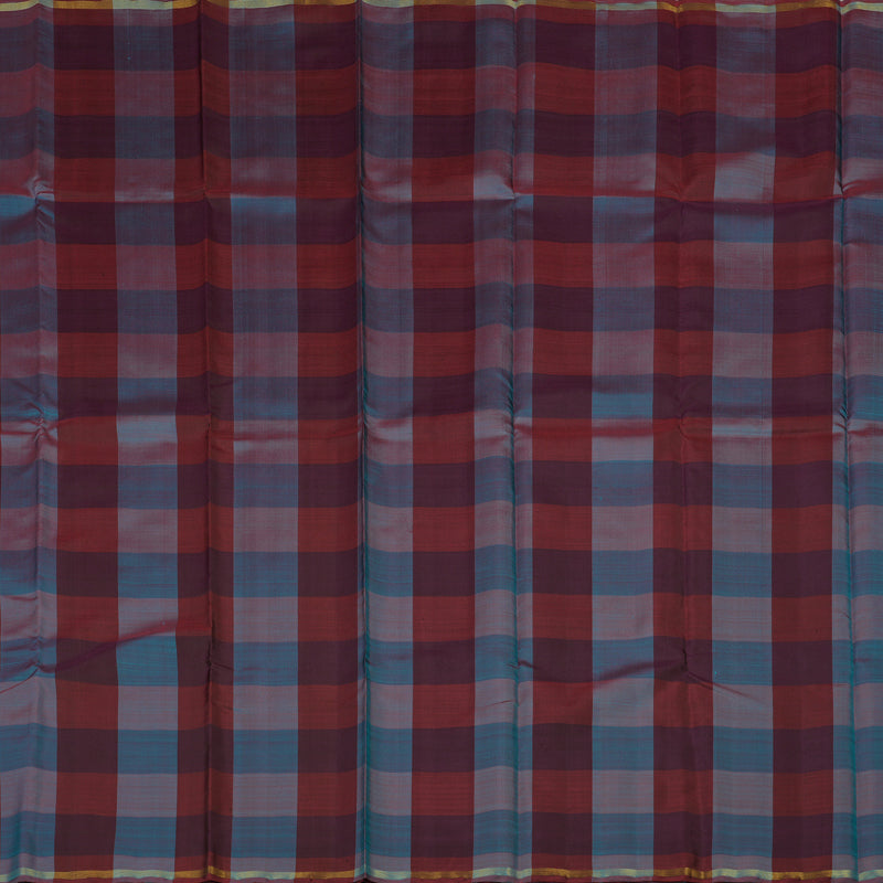 Hayagrivas Handloom Checks Multicolor Kanjivaram Silk Saree HBE162E4-1