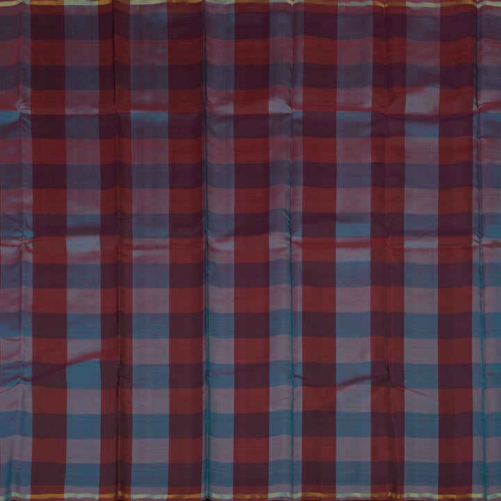 Hayagrivas Handloom Checks Multicolor Kanjivaram Silk Saree HBE162E4-1