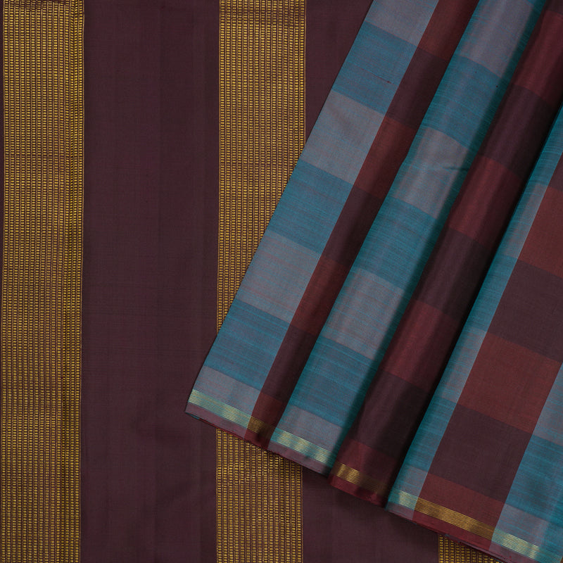 Hayagrivas Handloom Checks Multicolor Kanjivaram Silk Saree HBE162E4-1