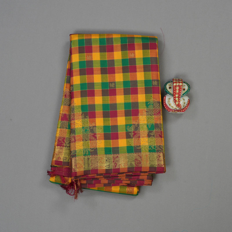 Hayagrivas Handloom Multicolor Kanjivaram Silk Saree HBE169E2-1