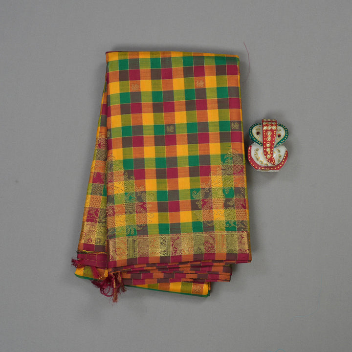 Hayagrivas Handloom Multicolor Kanjivaram Silk Saree HBE169E2-1