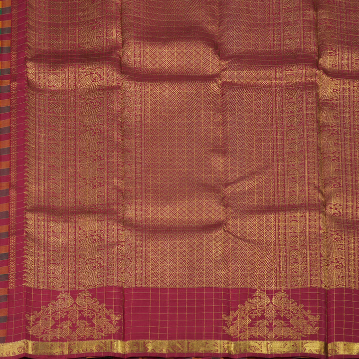 Hayagrivas Handloom Multicolor Kanjivaram Silk Saree HBE169E2-1