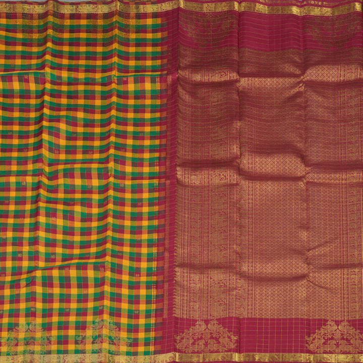 Hayagrivas Handloom Multicolor Kanjivaram Silk Saree HBE169E2-1