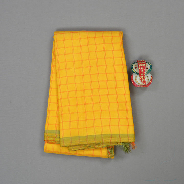 Hayagrivas Handloom Borderless Yellow Kanjivaram SilK Saree HBE173E2-1